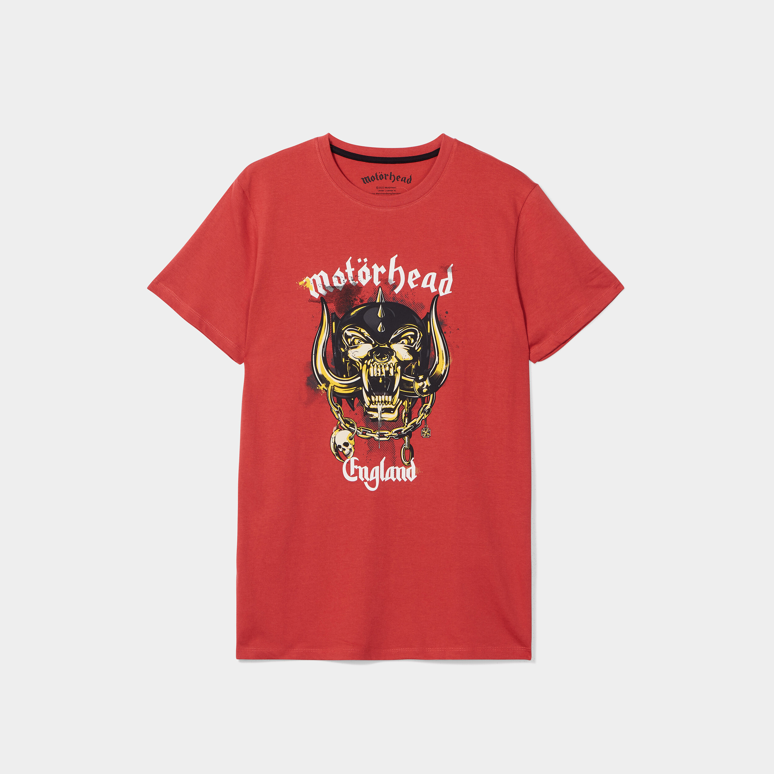 T-shirt manches courtes coton Motorhead rouge foncé homme | La Halle