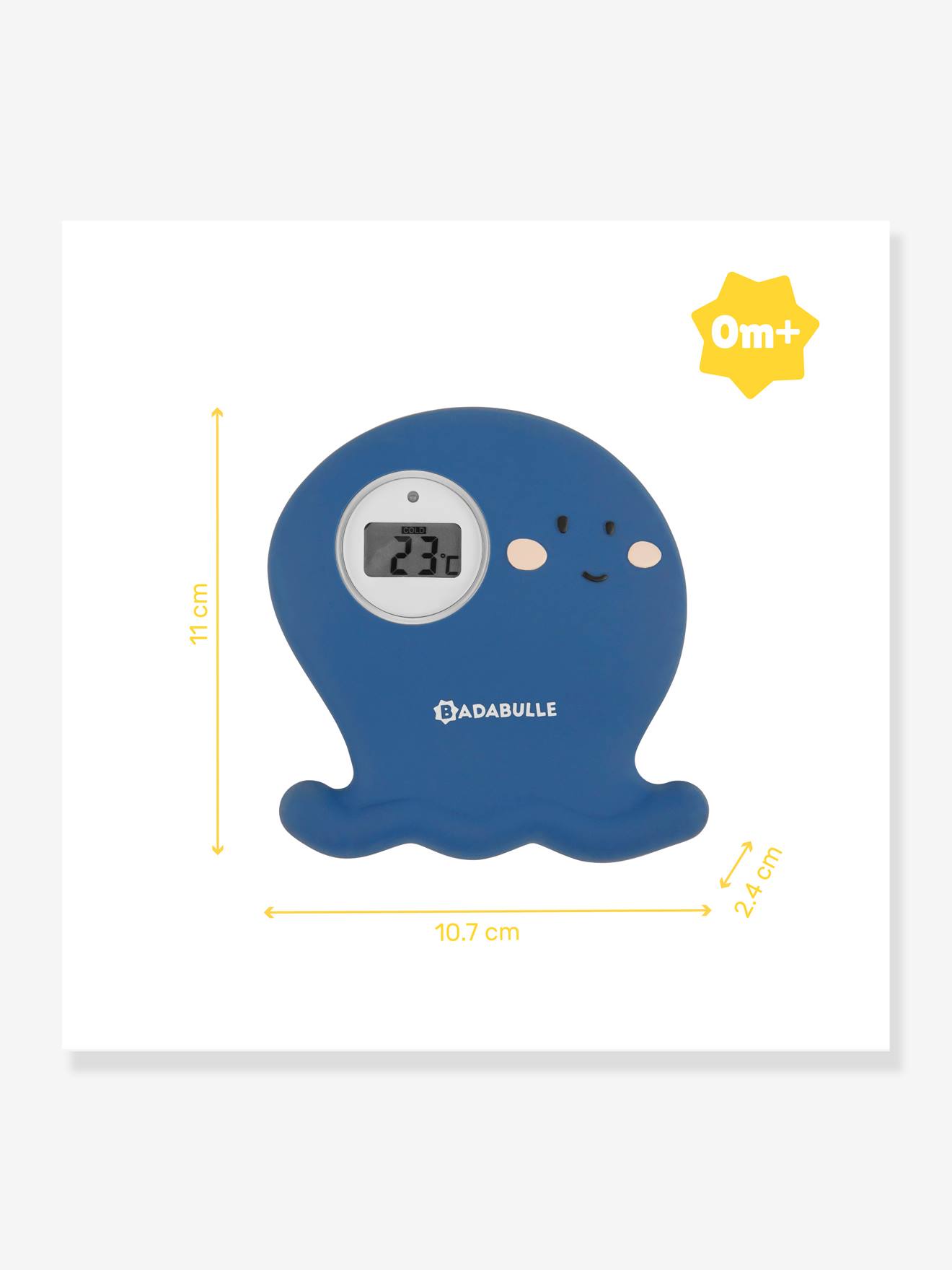 Thermomètre de bain et d’ambiance BADABULLE Poulpe bleu