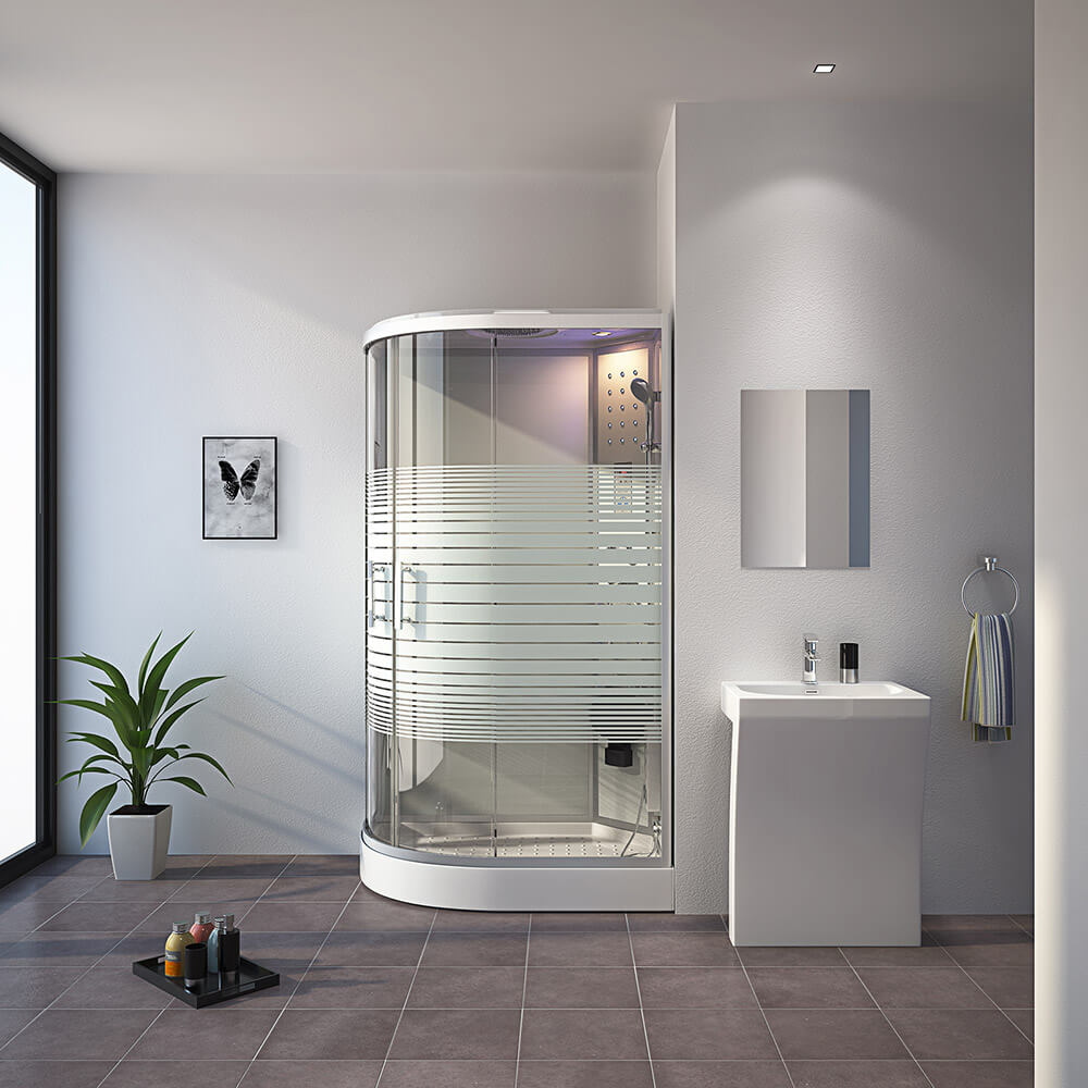 Home Deluxe Duschkabine WHITE PEARL - 120 x 80 cm Links