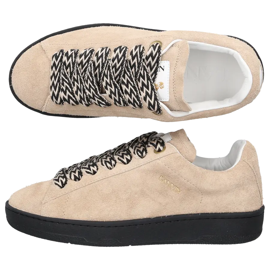 Lanvin - Sneaker low CURB LITE Veloursleder - beige