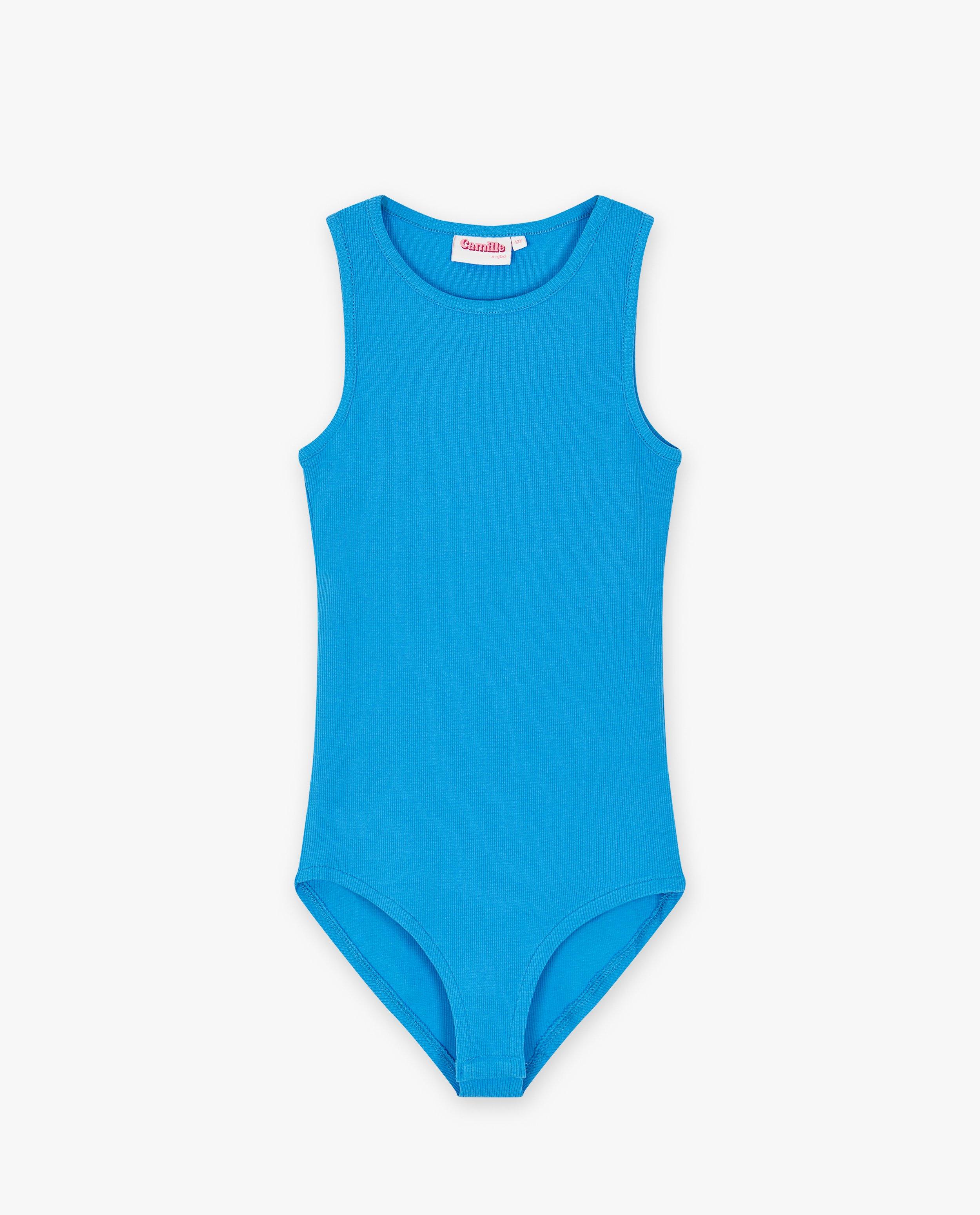 Body albastru CAMILLE cu nervuri albastre