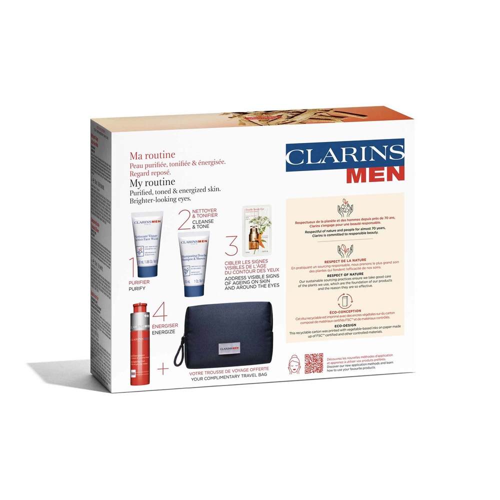 Clarins Coffret ClarinsMen Energisant Essentiels nettoyants & énergisants. Coffret