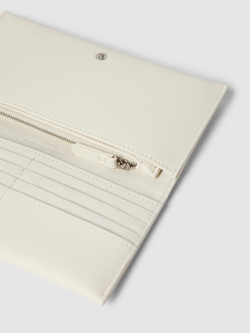 Portemonnaie mit Label-Details in ecru