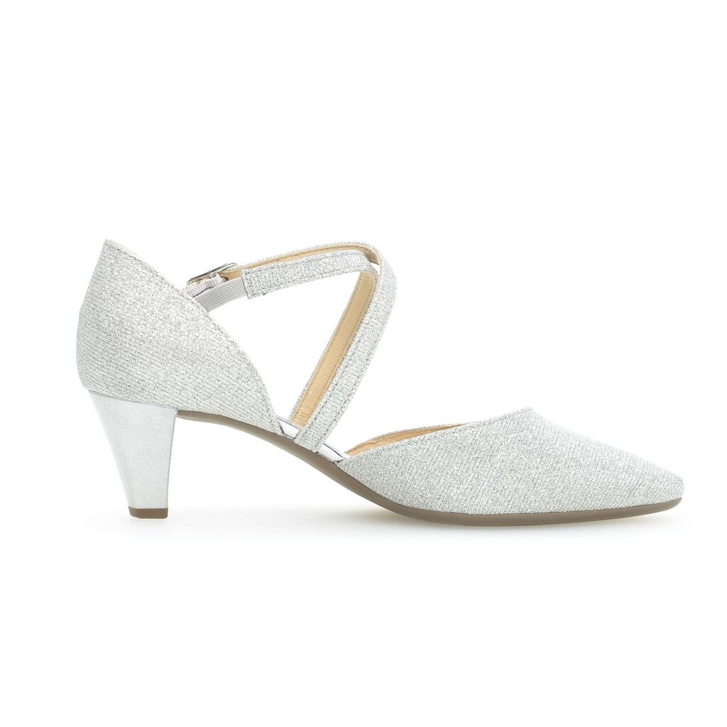 Gabor fashion Spangenpumps silber