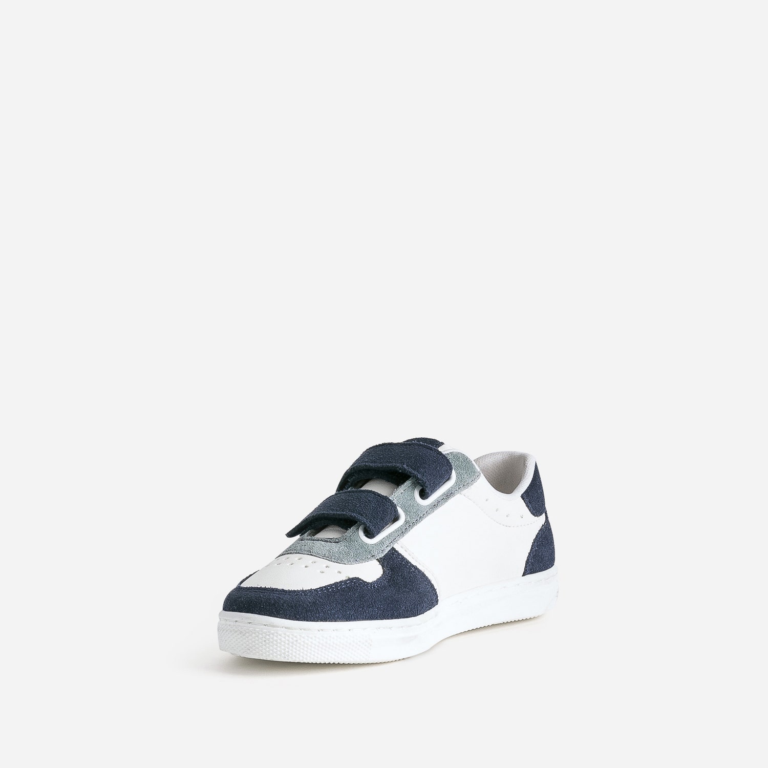 Tennis BUGGY blanche, marine, bleu grisé