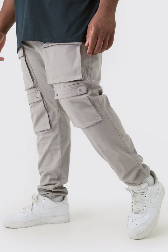 Plus Skinny Hose mit Cargo-Taschen