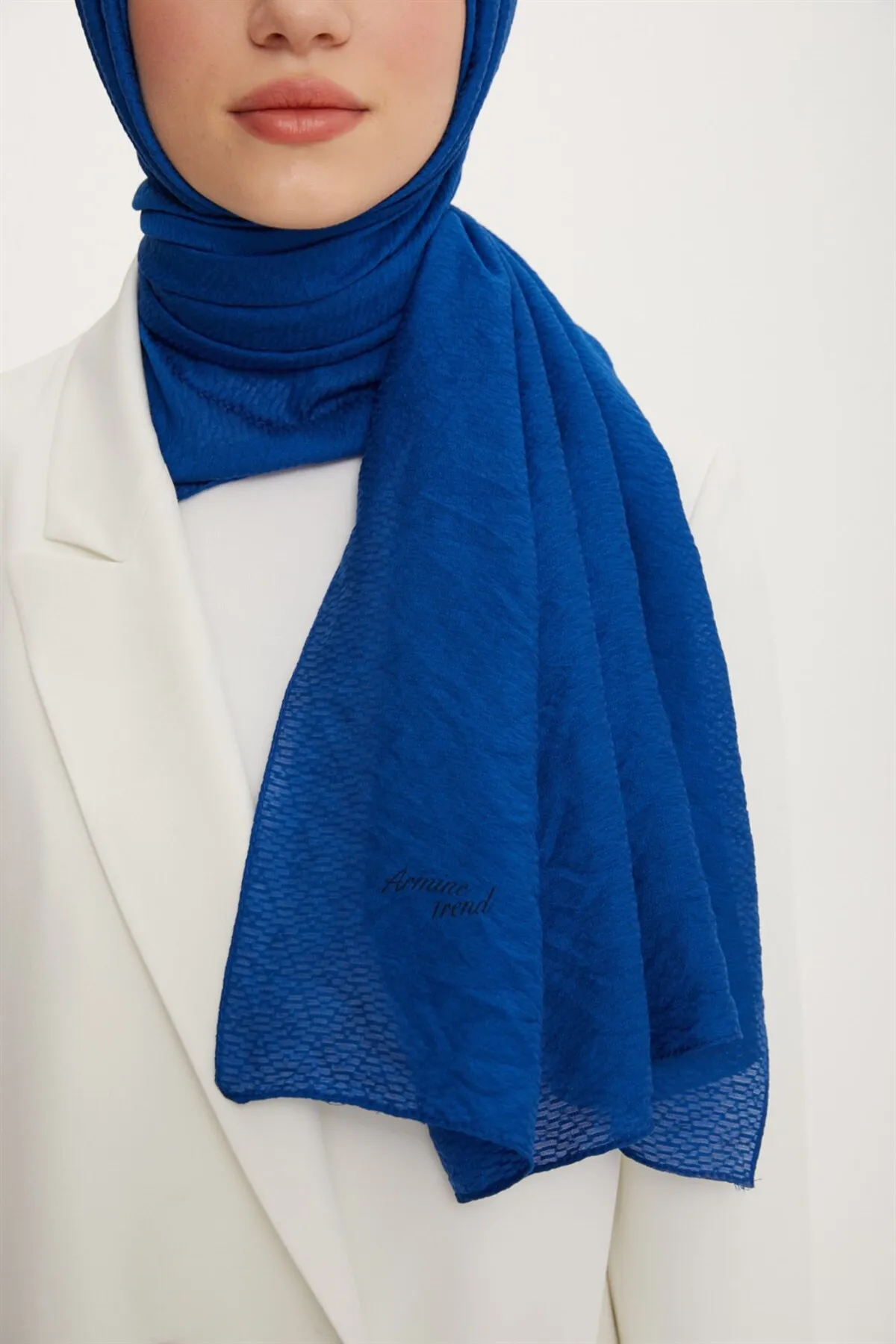 Armine  Trend Star Schal 3 Strukturiert – Ats3str-570 – Saksblau