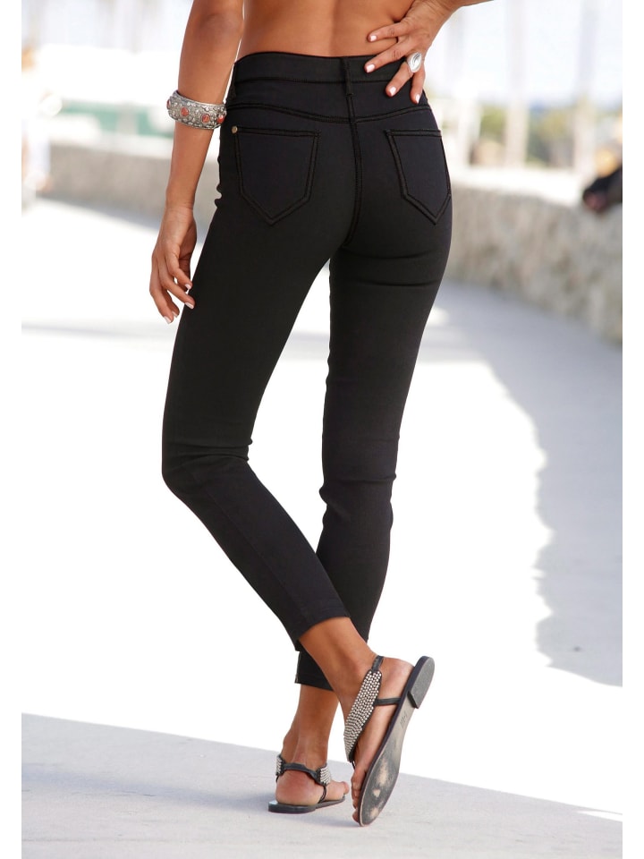 LASCANA 7/8-Jeggings in schwarz günstig kaufen