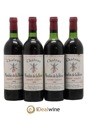 Château Moulin de la Rose Cru Bourgeois  1982 - Lot de 4 Bouteilles