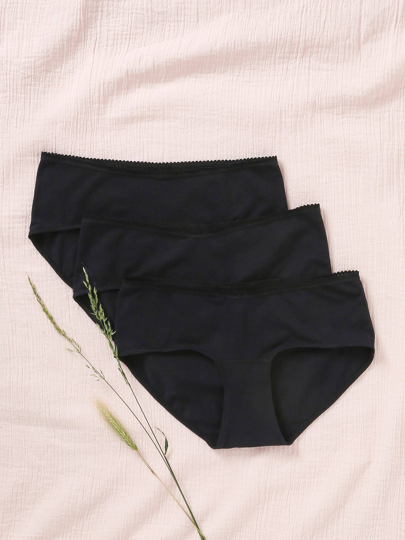 Vertbaudet 3er-Pack Umstands-Shortys aus Baumwoll-Stretch - schwarz