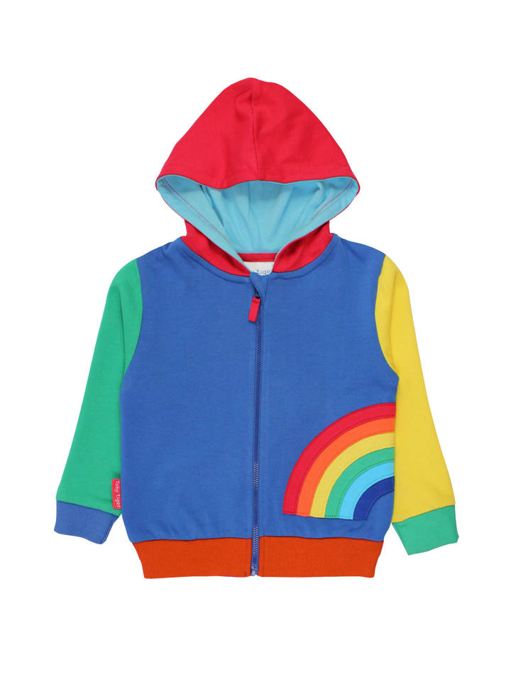 Toby Tiger Sweatjacke mit Regenbogen Applikation in bunt günstig kaufen