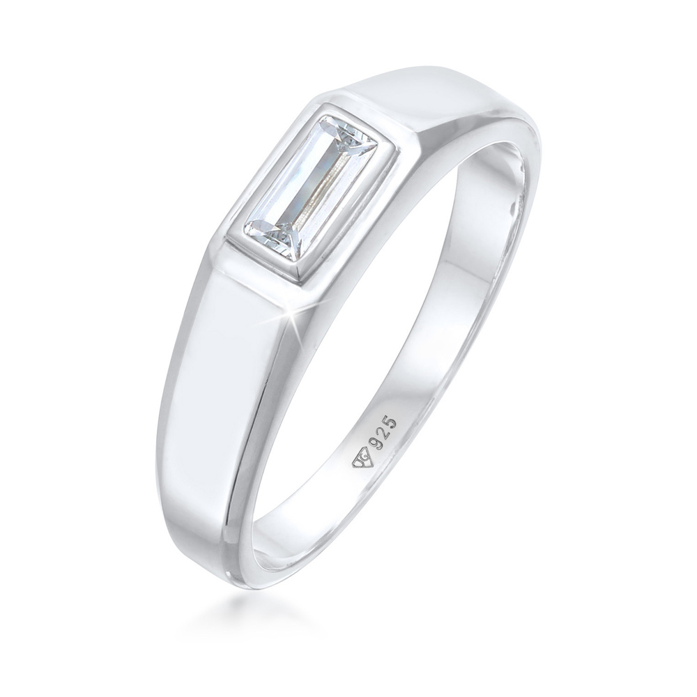 KUZZOI KUZZOI Bague Hommes Simple Elégant avec topaze en argent sterling 925 Bague