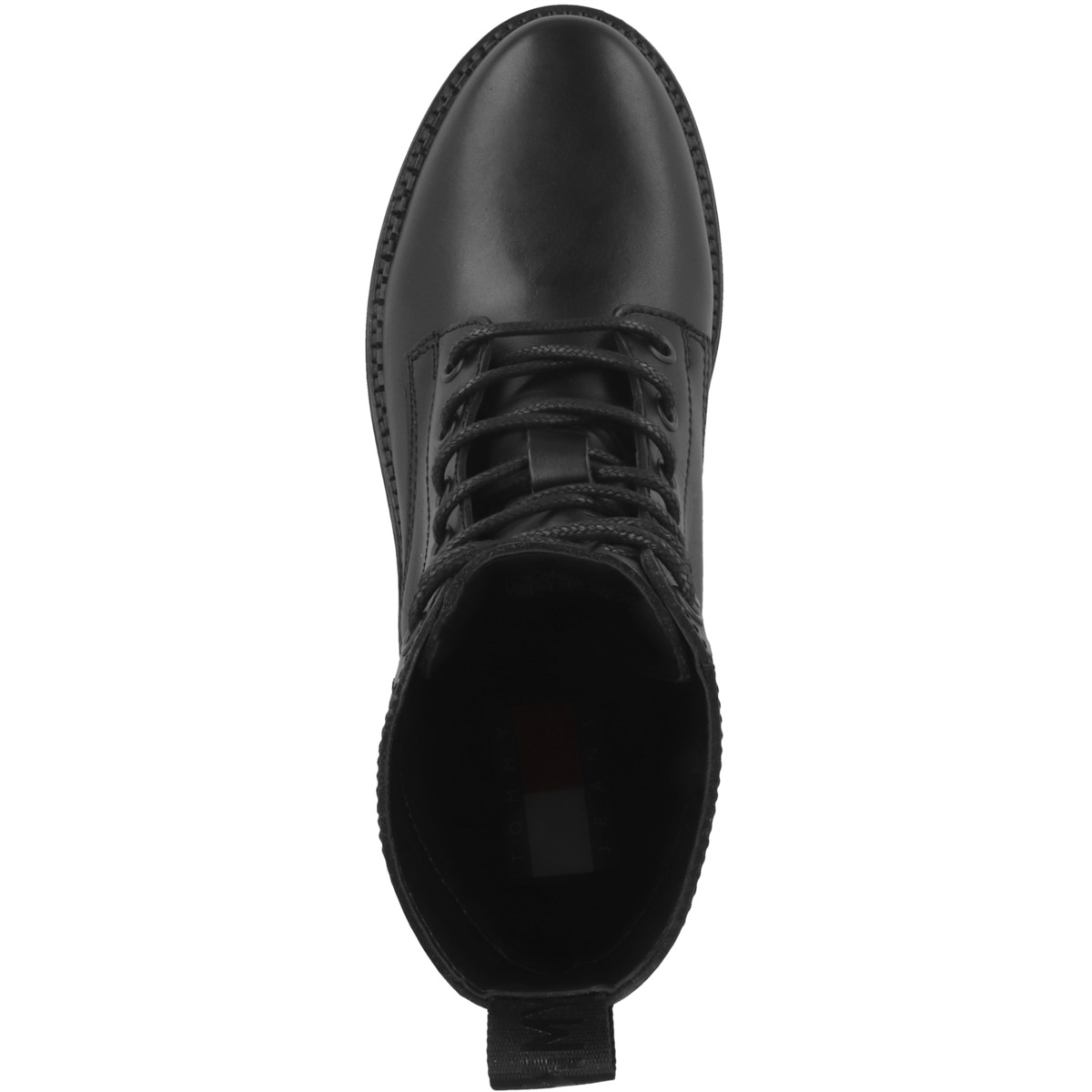 Tommy Hilfiger Tommy Jeans Lace Up Flat Schnürboots schwarz