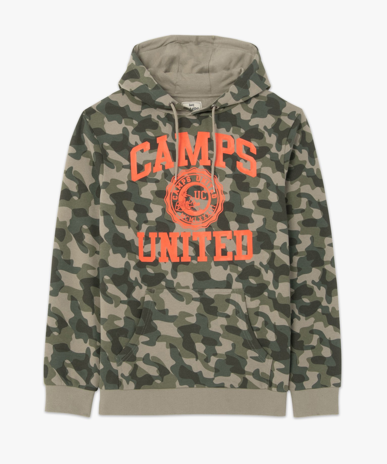 Sweat homme à capuche avec motif XXL – Camps United kaki | GEMO