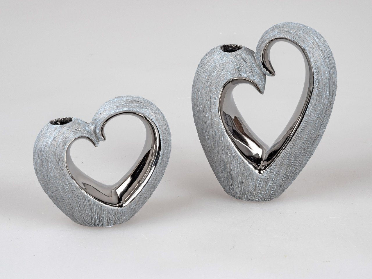 formano Dekovase Nature, Silber L:13cm B:6cm H:16cm Keramik