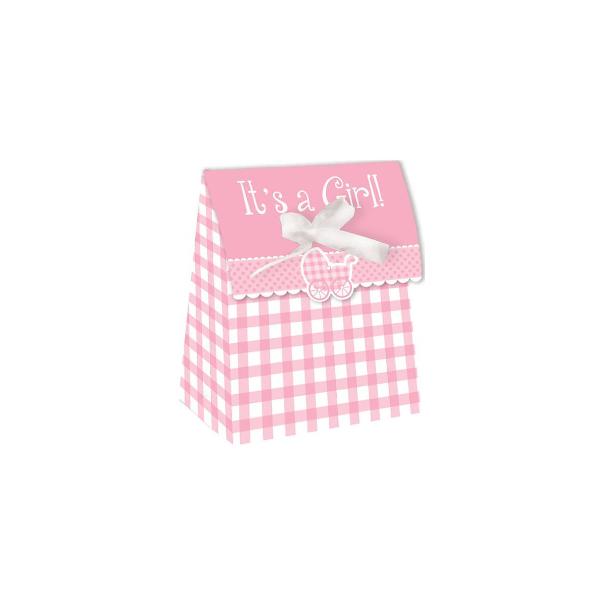 Geschenkbox Mitgebselbox Hurra Ein Mädchen, Karton, 11 x 9,5 cm, 12 Stück