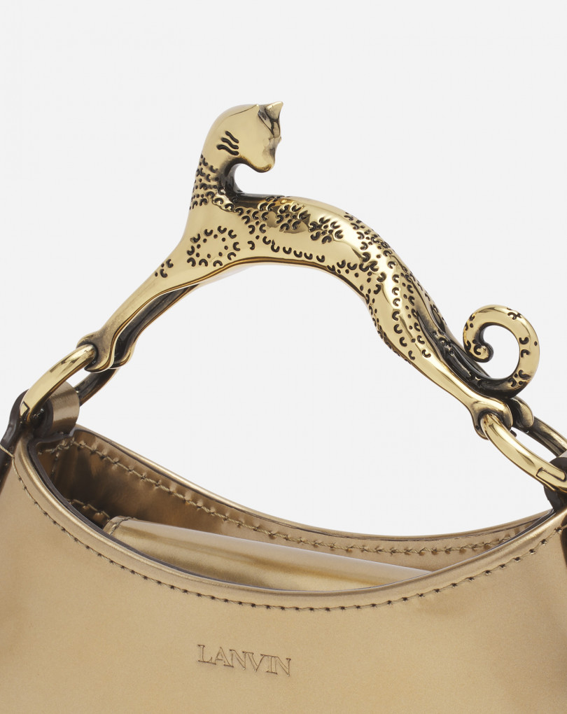 SAC HOBO CAT NANO EN CUIR MÉTALLISÉ