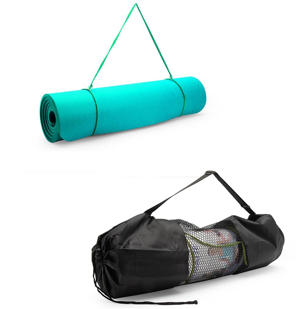 Fanci Home Yogamatte (TPE Gymnastik Matte Übungsmatten, Mit Ausrichtungslinien), rutschfest, hypoallergen und hautfreundlich, mit Tasche und Trageband