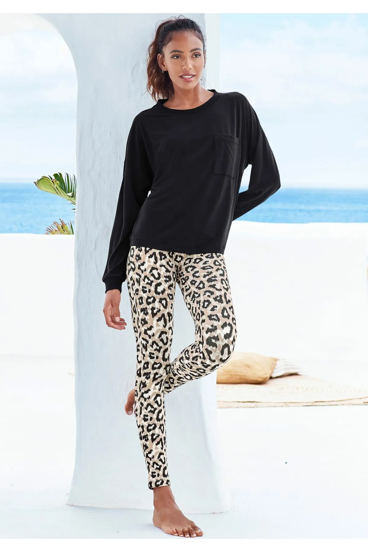 LASCANA  Pyjamahose - Ecru - Relaxed