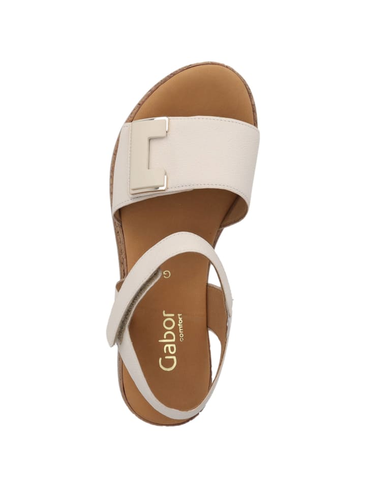 Gabor Comfort Keilsandaletten in creme (uni gold) günstig kaufen
