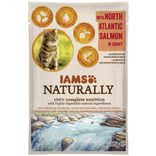 IAMS Naturally mit Lachs 85G
