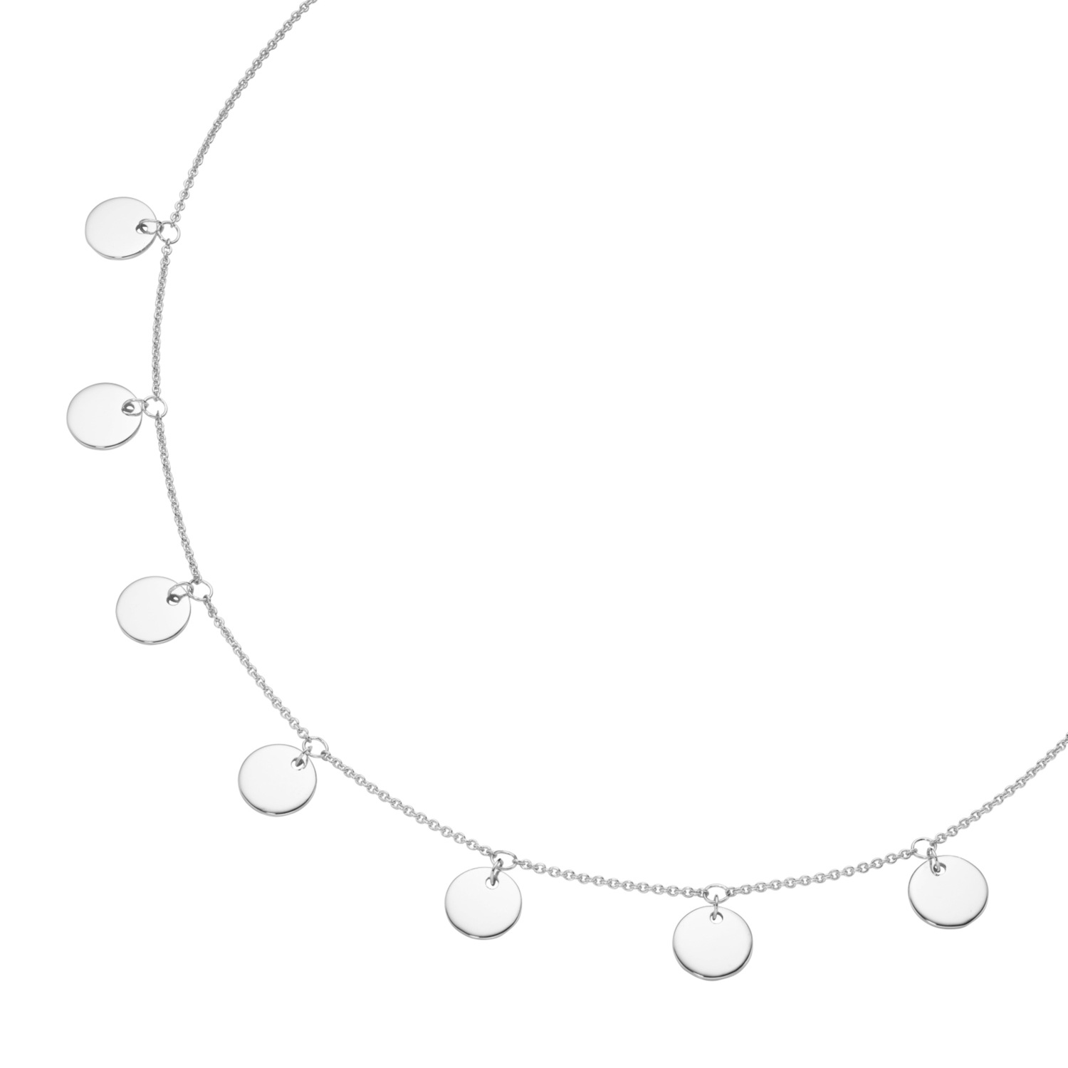 Collier Plättchen. Silber 925