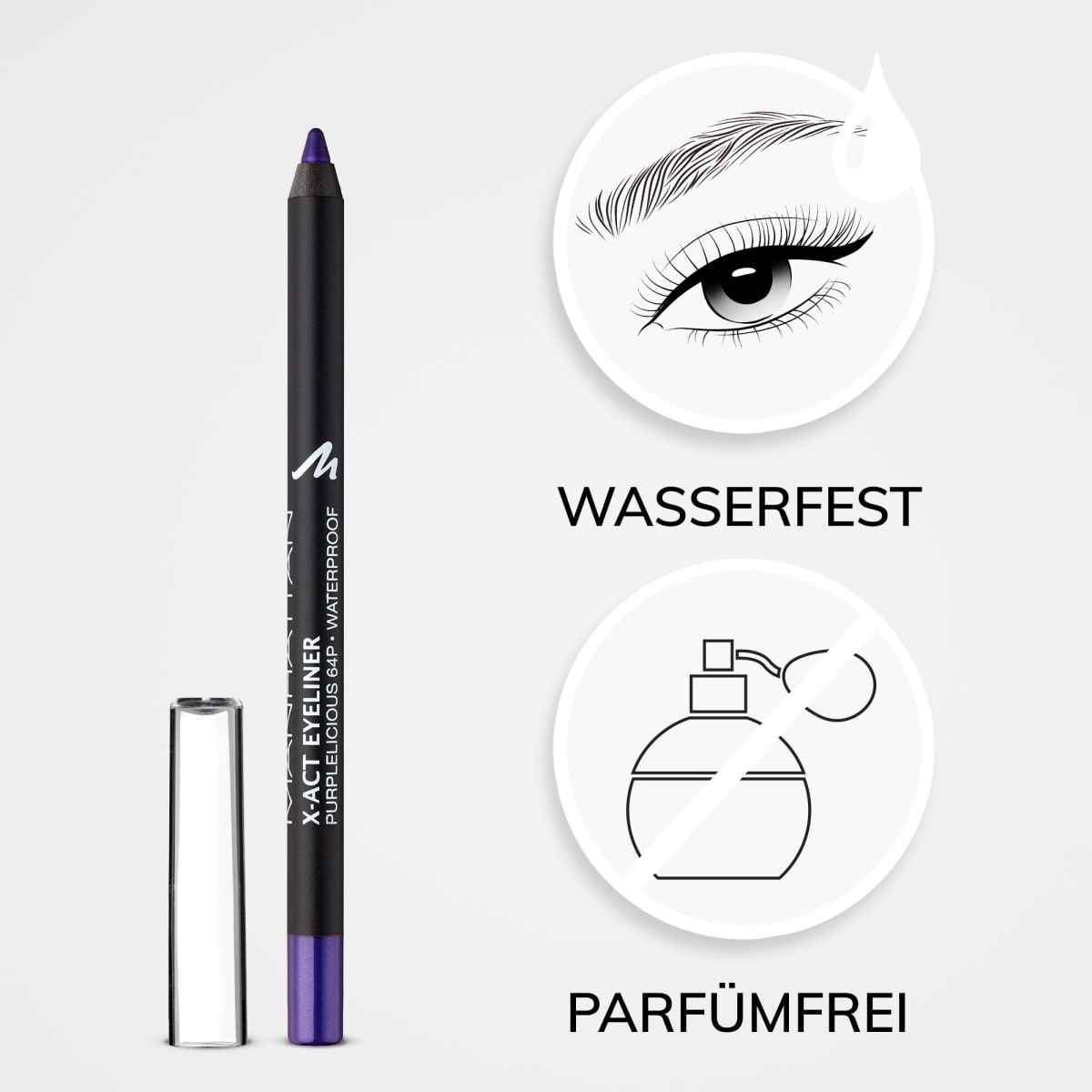 Eyeliner X-Act Waterproof 64P Purplelicious, 1,2 g