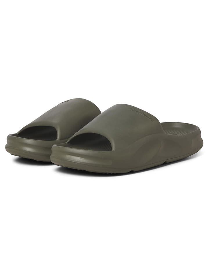 Jack & Jones Pantoletten in Khaki günstig kaufen