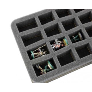 35 mm Half-Size Schaumstoff mit angekl. Boden 20 konisch Fächer