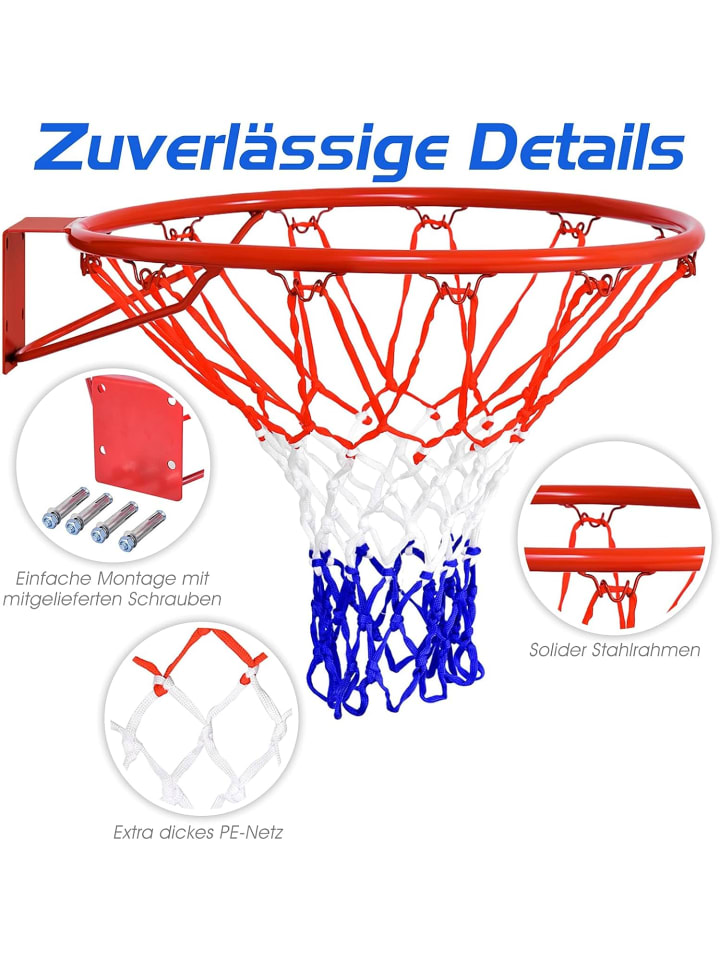 COSTWAY Basketballring in Rot günstig kaufen 45 cm