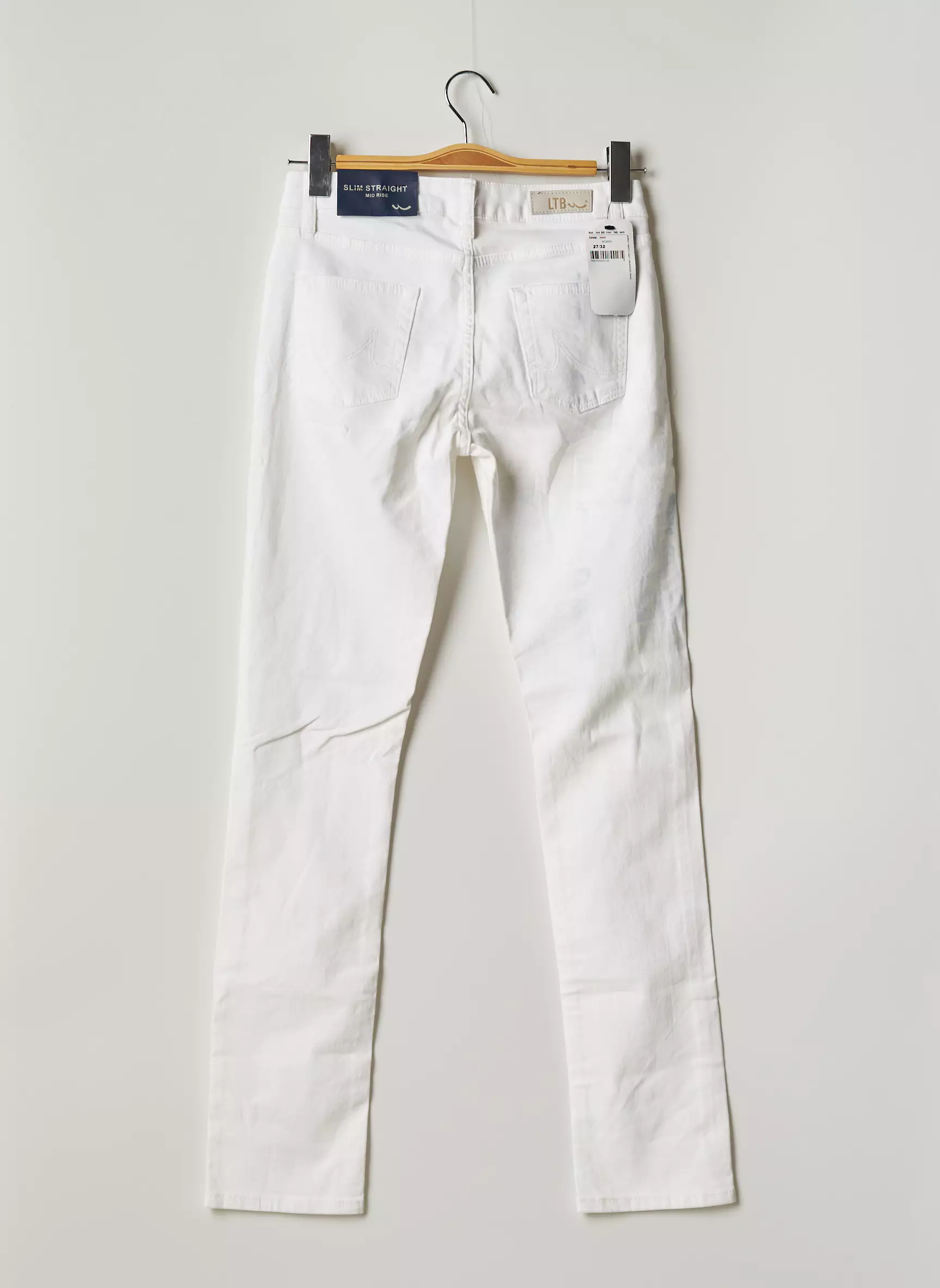 Ltb Pantalons Slim Femme couleur blanc