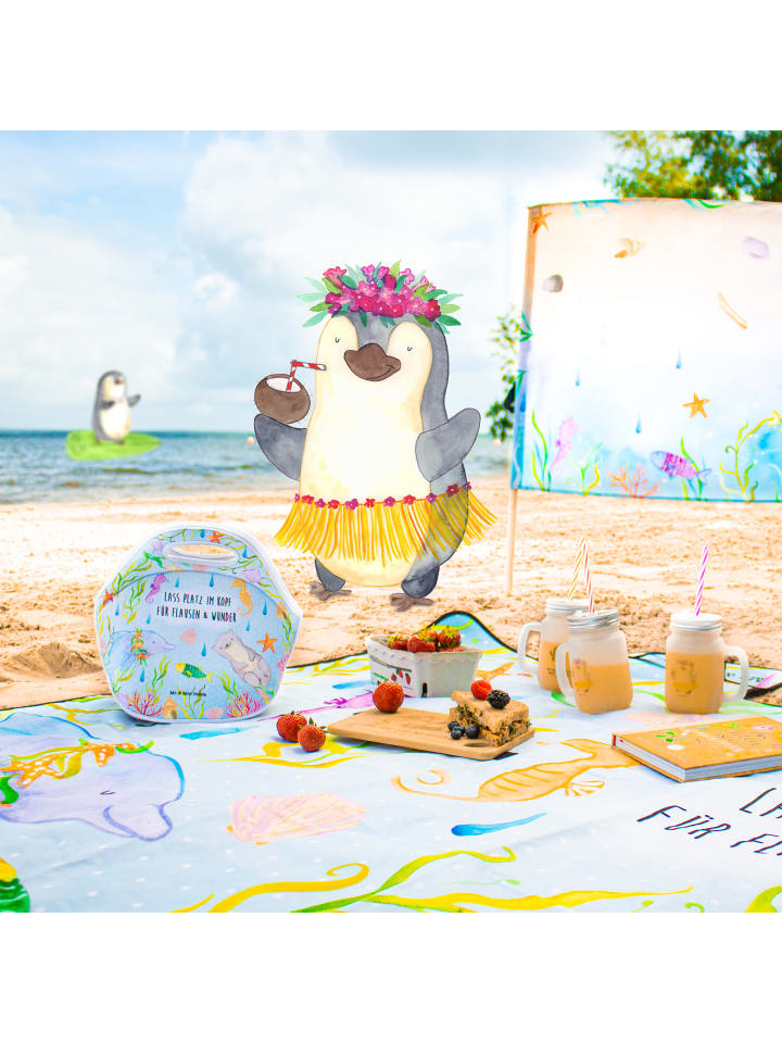 Mr. & Mrs. Panda Picknickdecke Hippie im Herzen mit Spruch in Bunt günstig kaufen onesize