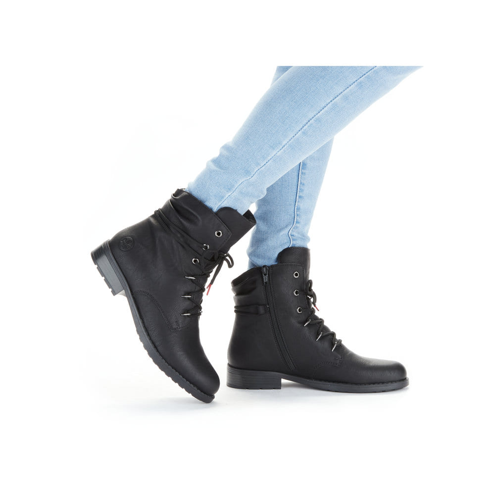Rieker Damen Stiefeletten nachtschwarz