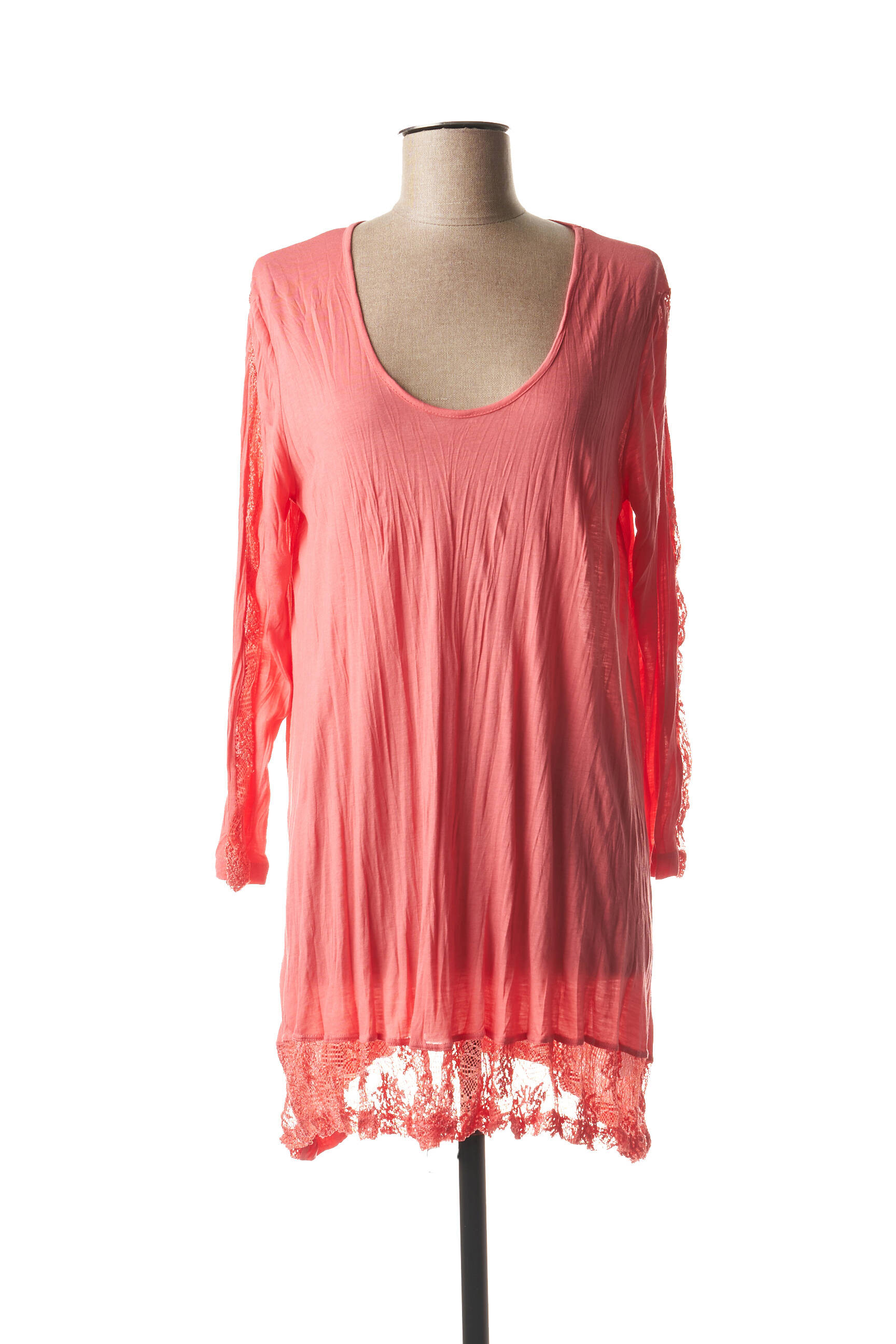Lauren Vidal Tuniquemanchelongue Femme couleur rose
