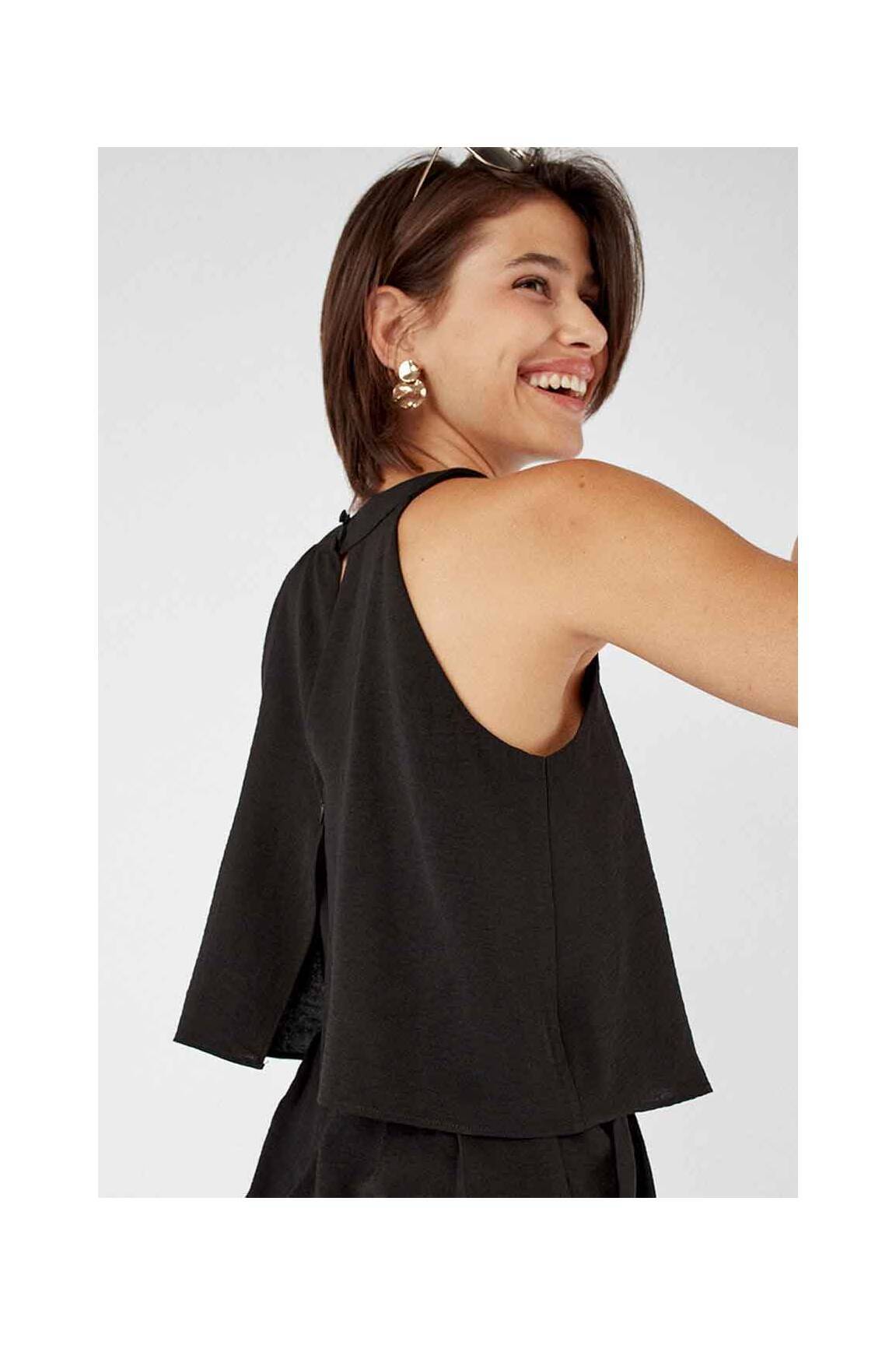 Naf Naf Combi Shorts Femme couleur noir