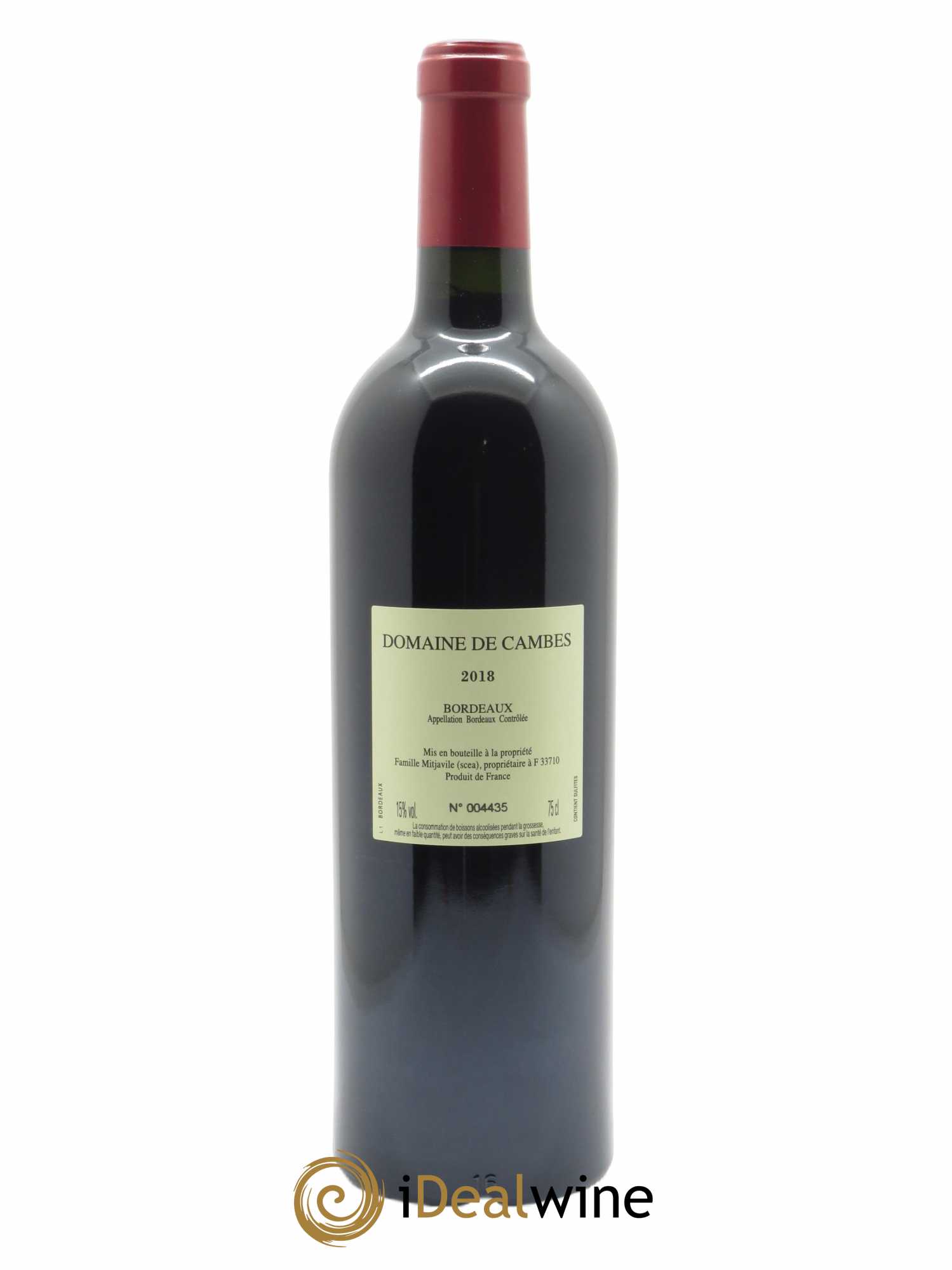 Domaine de Cambes  2018 - Lot de 1 Bouteille
