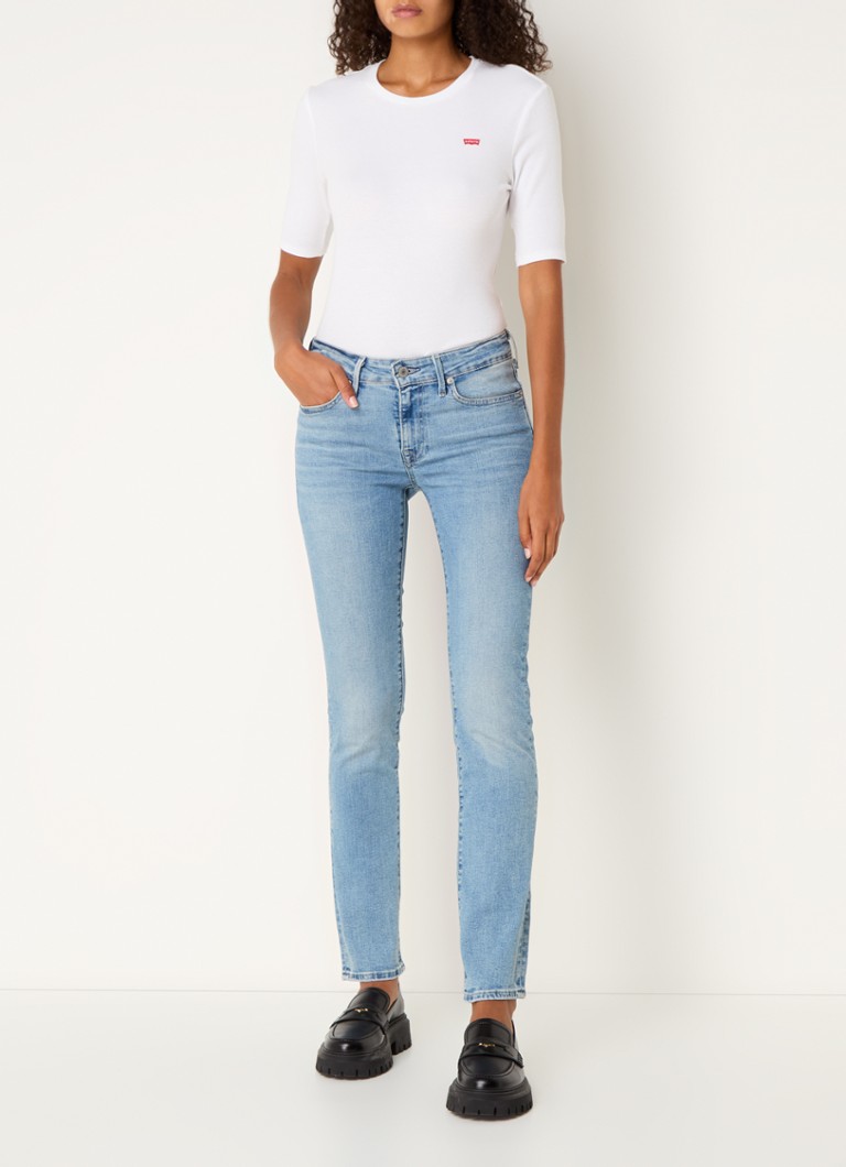 Blugi Levi's 712 cu talie medie, croială slim, confecționați dintr-un amestec ușor de lyocell.