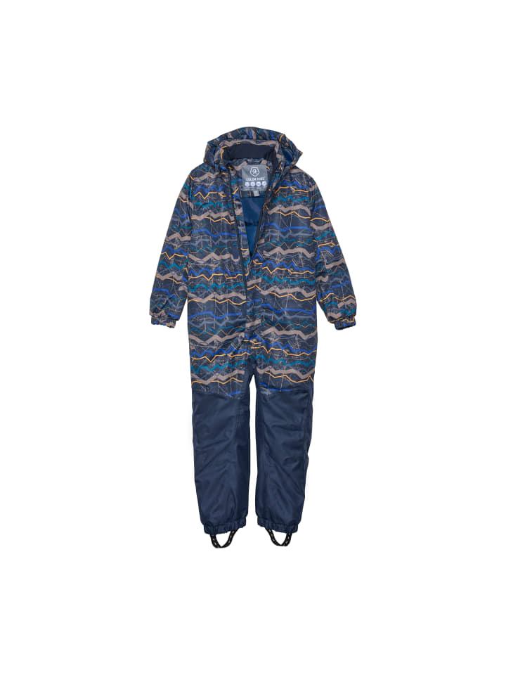 Color Kids Schneeoverall 741089 Schneeanzug mit Kapuze und Fußschlafen in Blau günstig kaufen