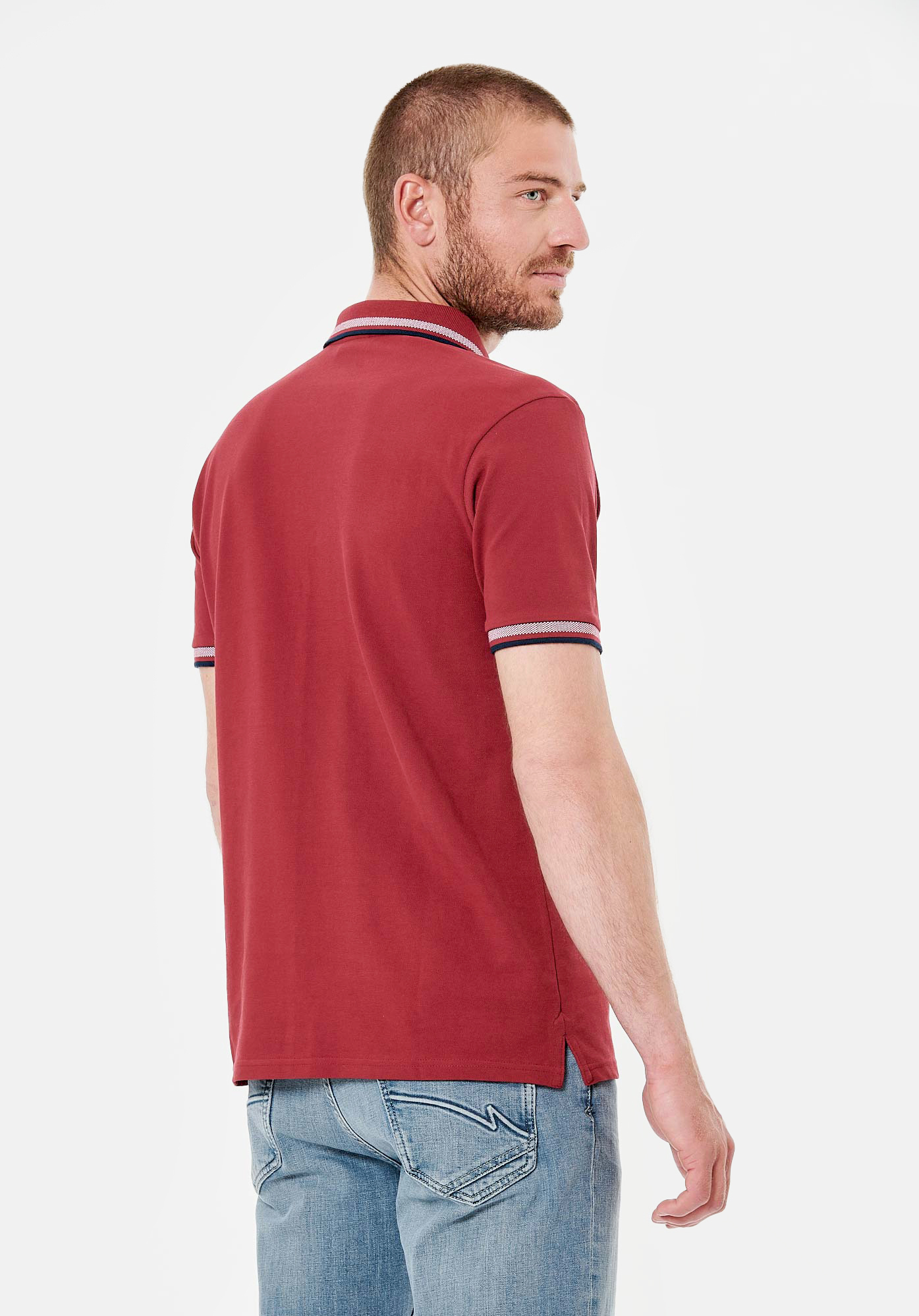 RAYOC  Polo bordeaux homme 100% coton bio