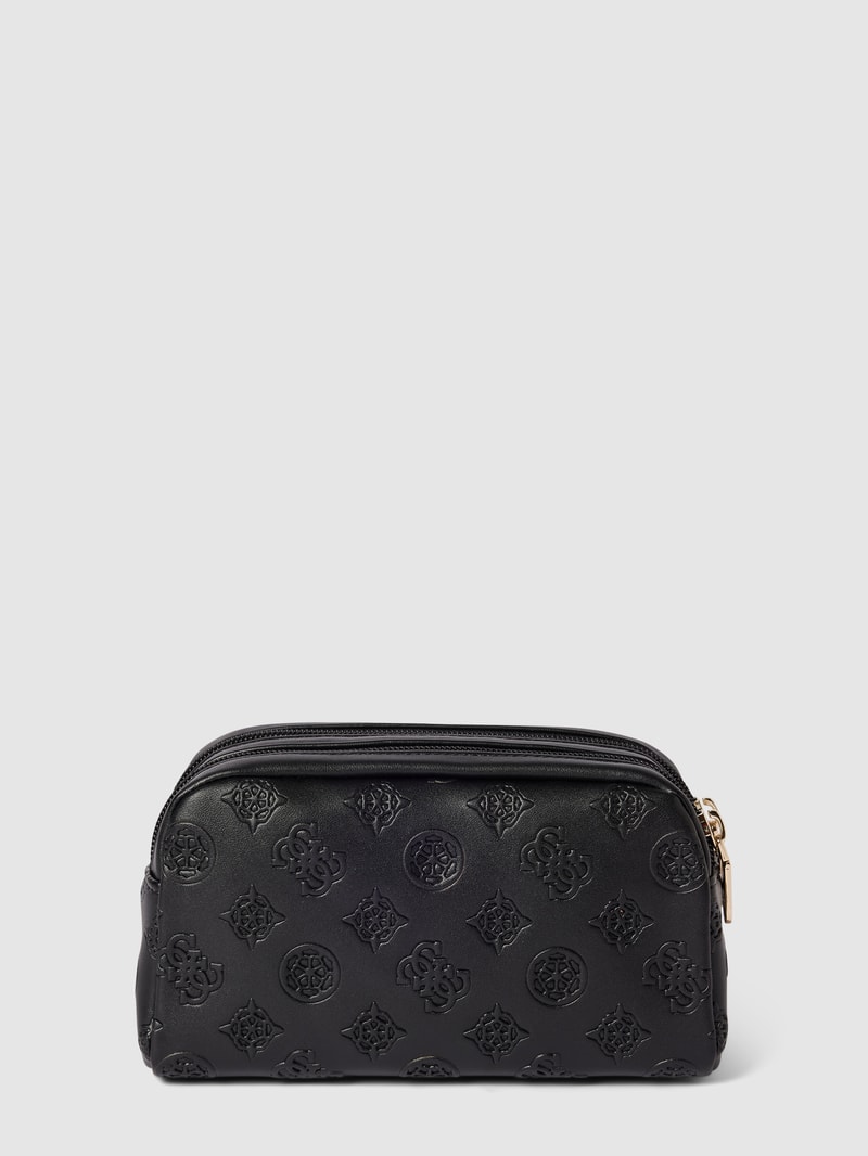 Pochette mit Allover-Muster in schwarz