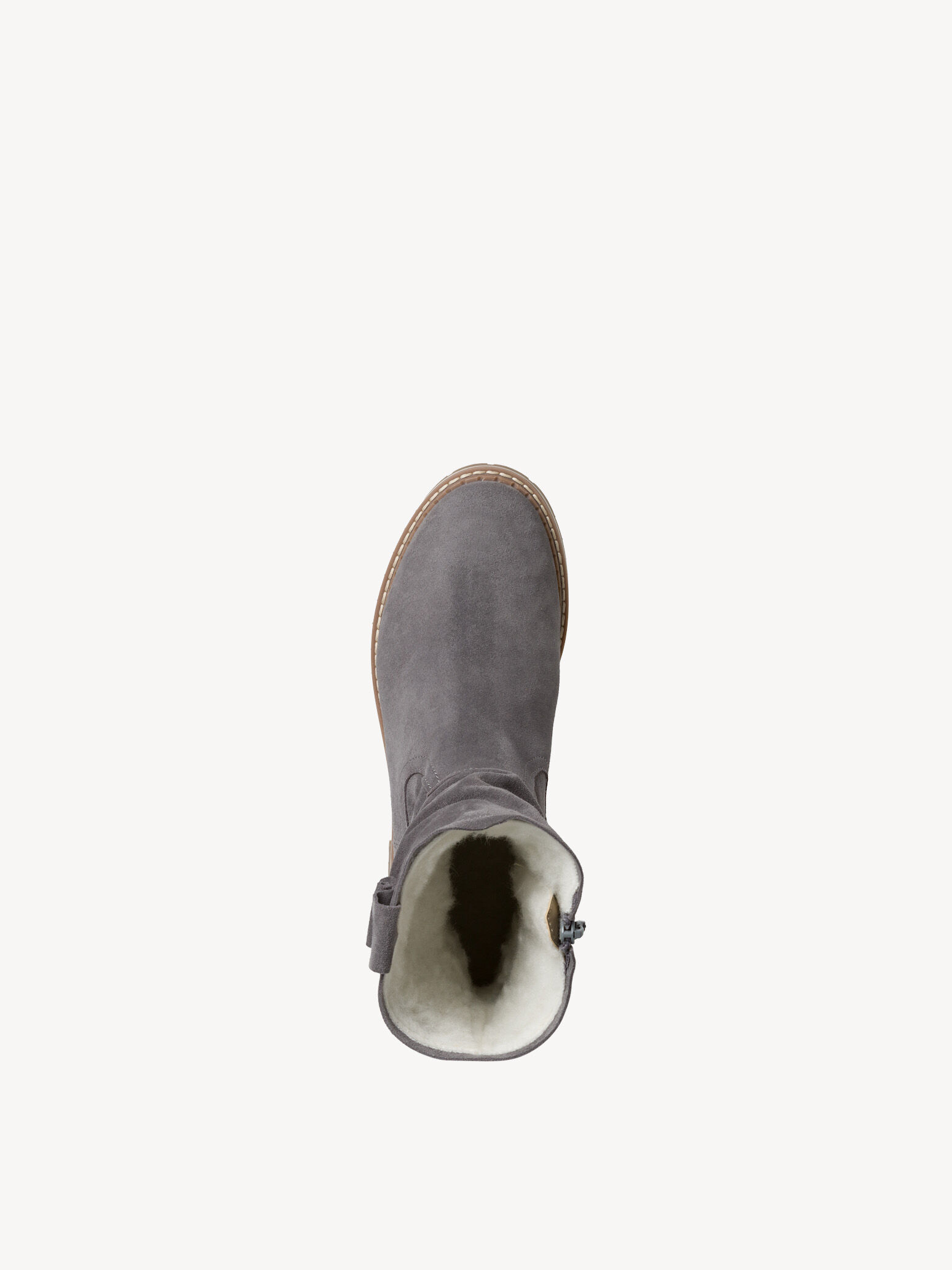 Bottine en cuir - gris doublure chaude