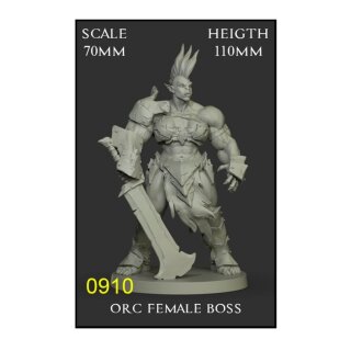 Orc Female Boss 70mm