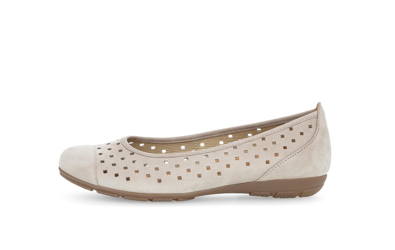 GABOR Ballerinas beige Gabor Fashion sportliche Ballerinas 44.1