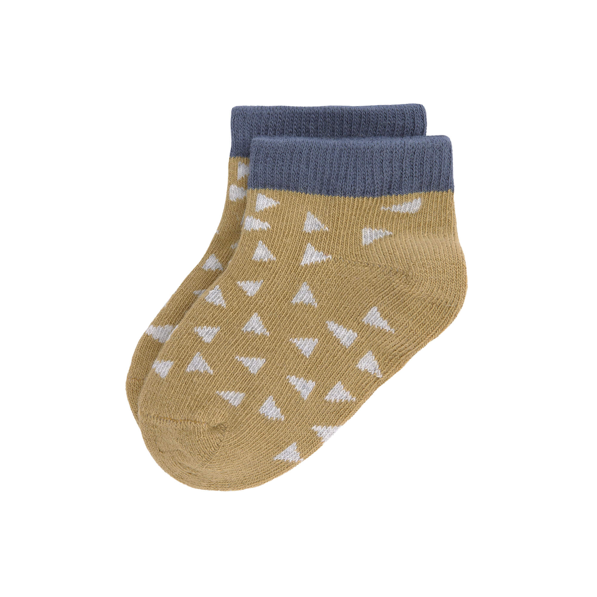 Kinder Sneaker Socken (3er-Set), Curry Blau