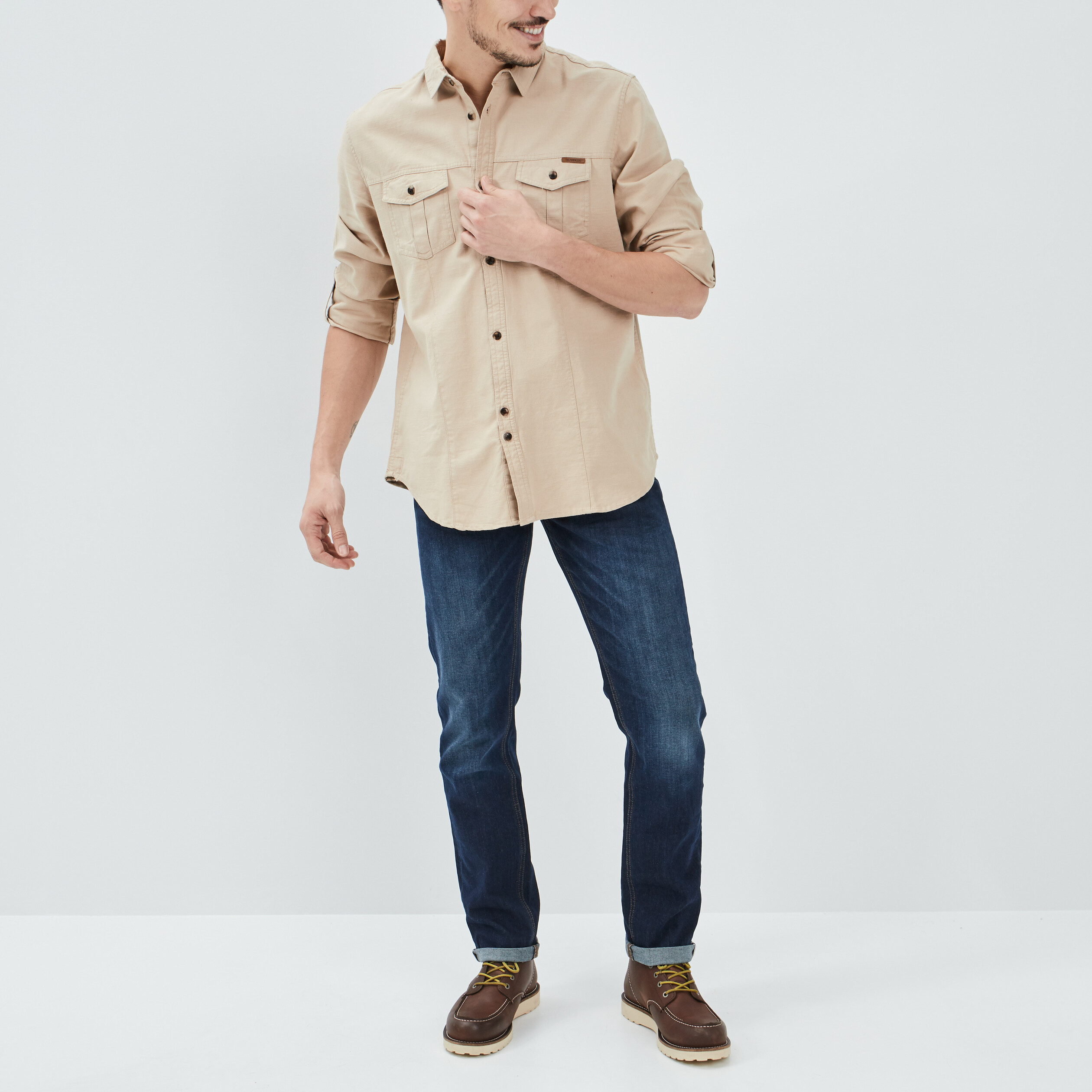 Chemise Trappeur sable homme | La Halle