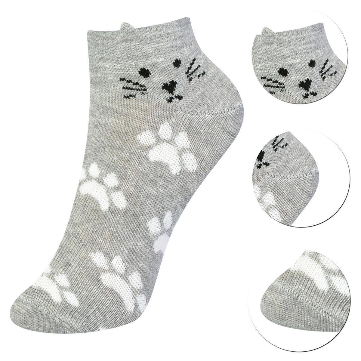 LOREZA Kurzsocken 12 Paar Mädchen Socken Sneakersocken Kindersocken 21-36 (Paar, 12-Paar) 12-Paar