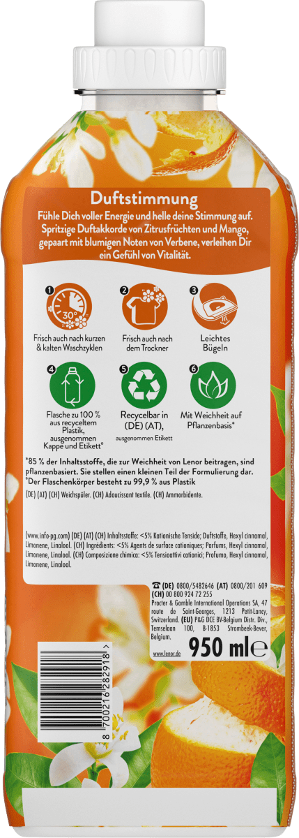 Weichspüler Orange & Verbene 38WL, 950 ml