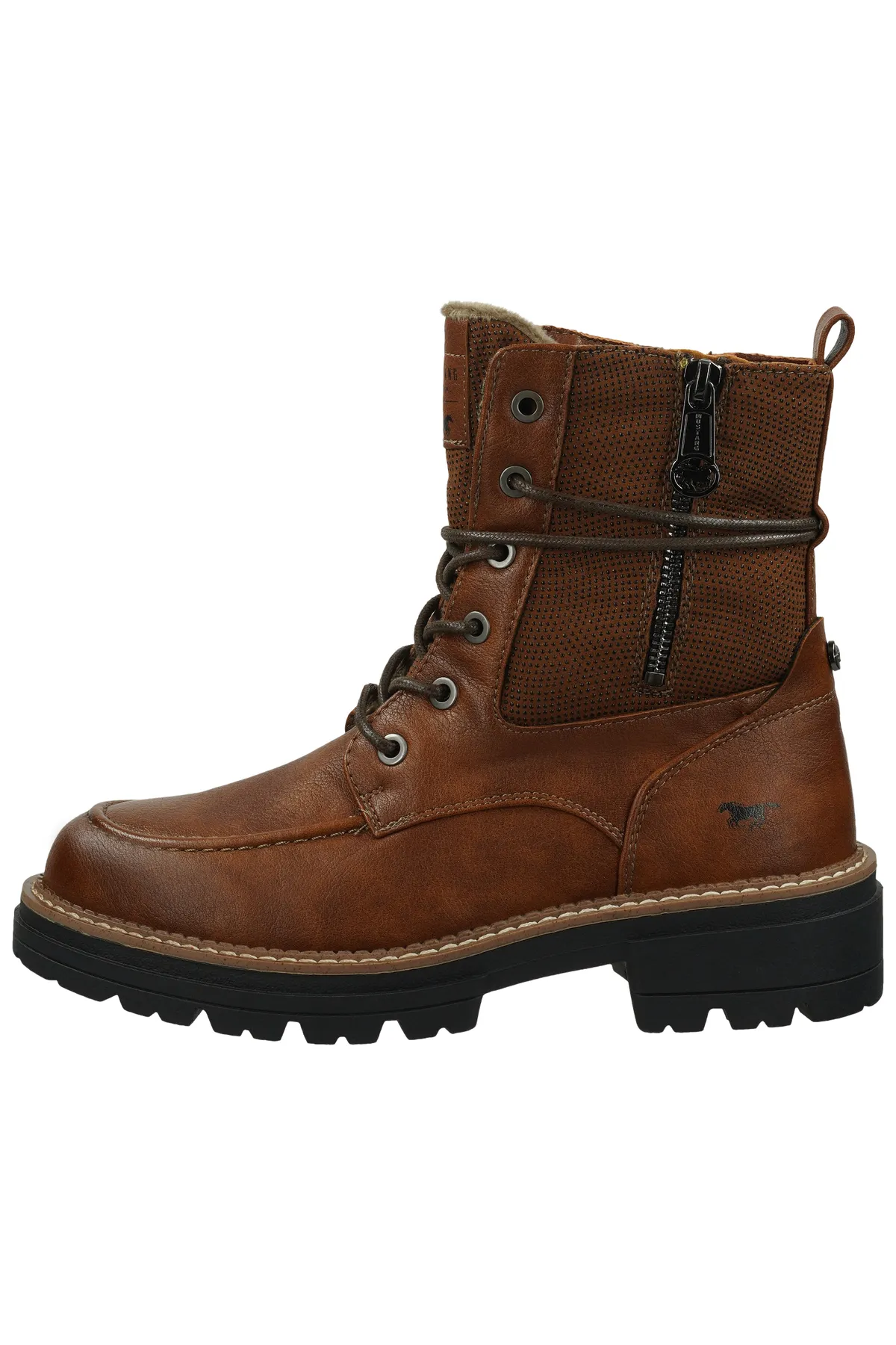 Mustang  Stiefelette - Braun - Blockabsatz