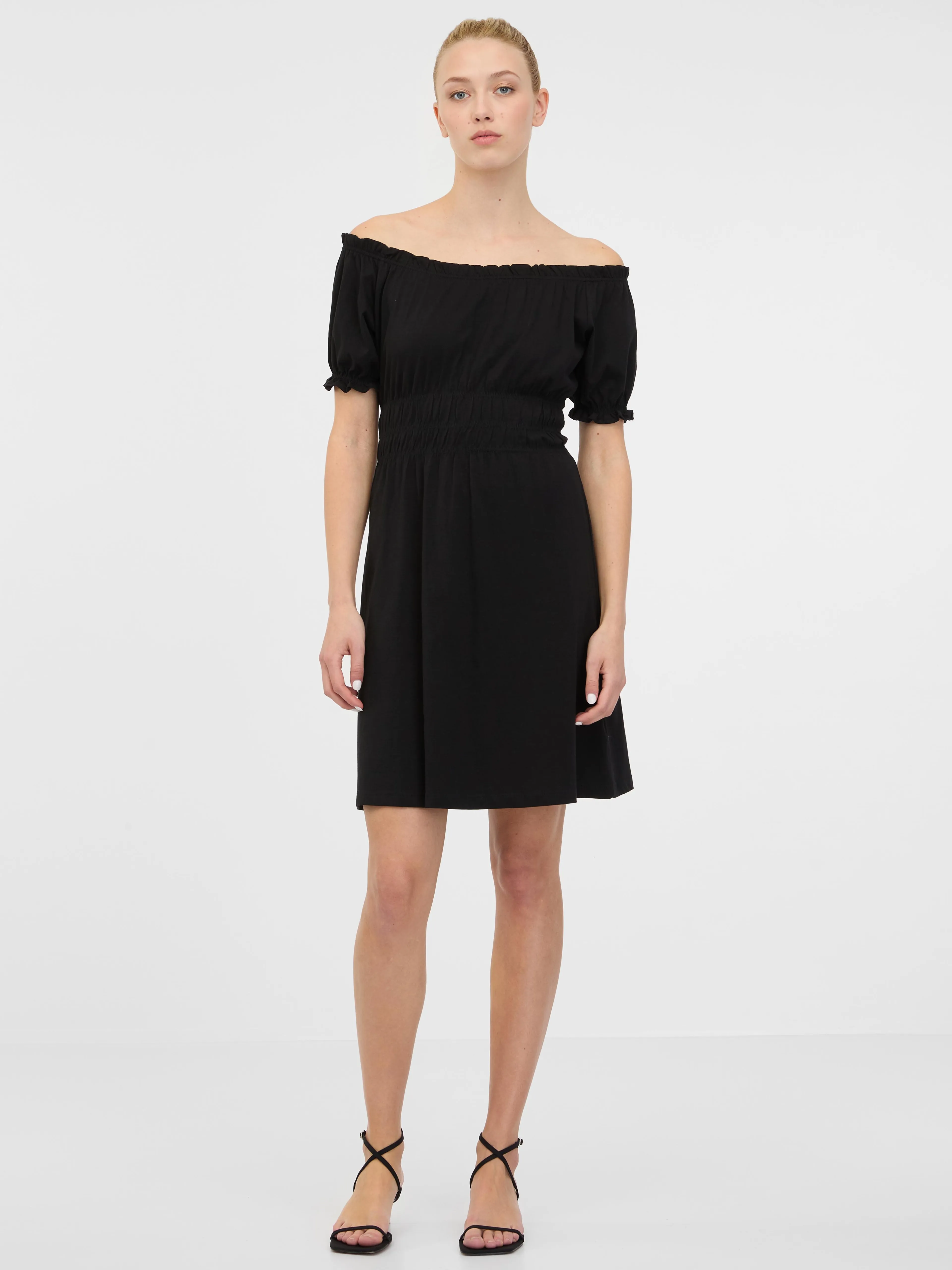 Schwarzes knielanges Damenkleid ORSAY