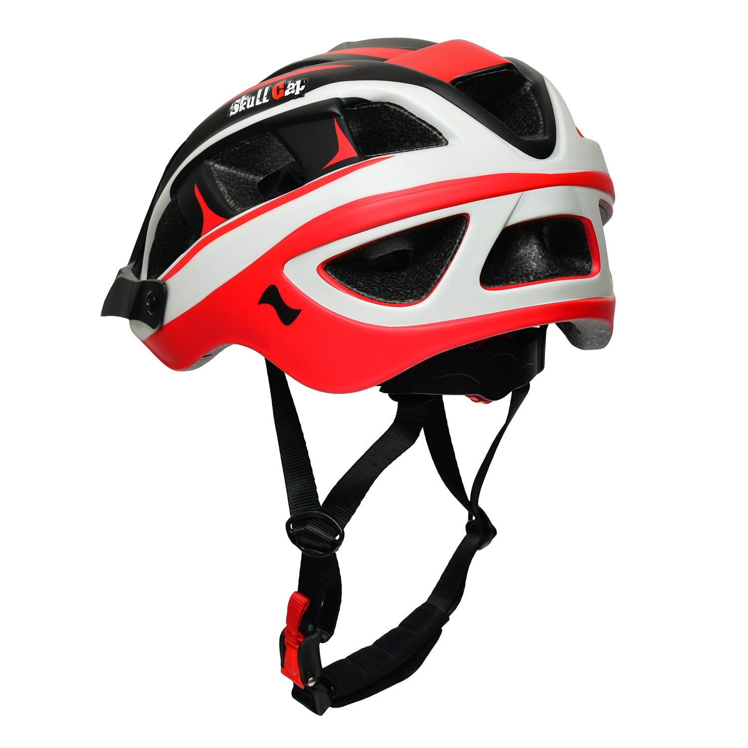 Skullcap Fahrradhelm Red-Black-Gray, L